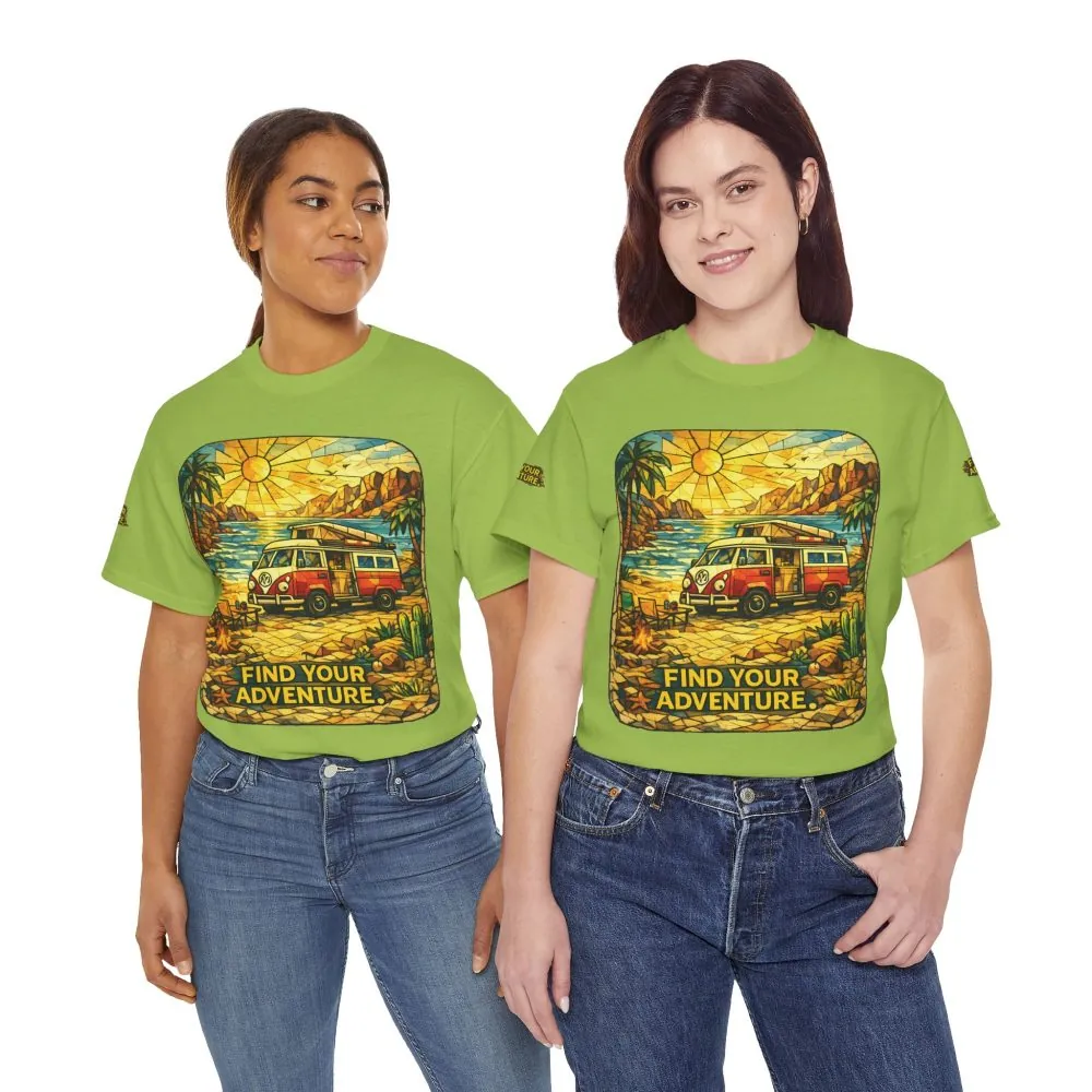 15980603674704165221_2048.jpeg Unisex Heavy Cotton Tee — "Find Your Adventure" Design Cubic-Line