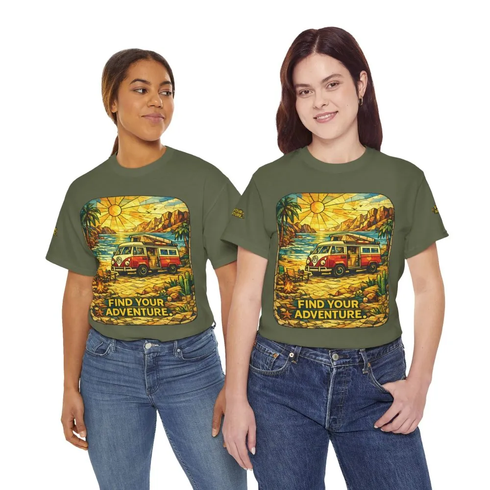15988225474434145226_2048.jpeg Unisex Heavy Cotton Tee — "Find Your Adventure" Design Cubic-Line
