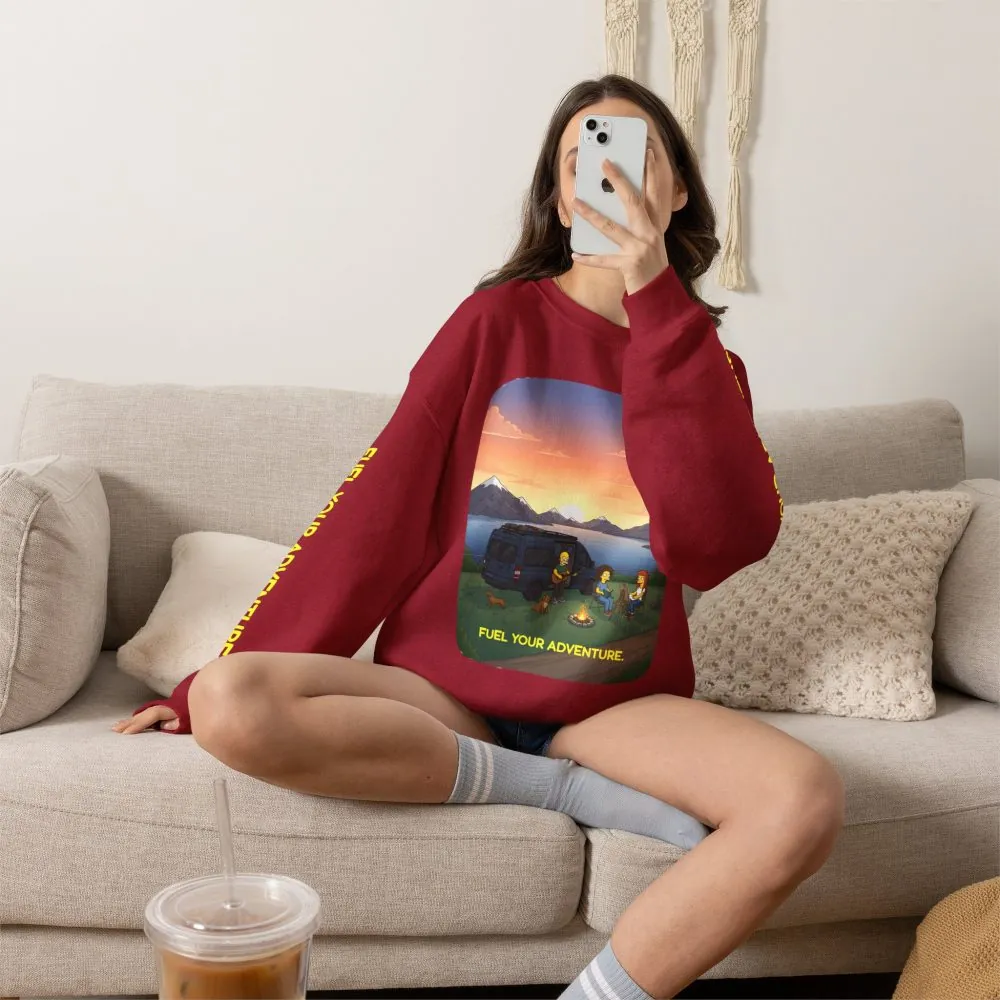 Unisex Heavy Blend™ Crewneck Sweatshirt — "Fuel Your Adventure" Design Sitcom-Line