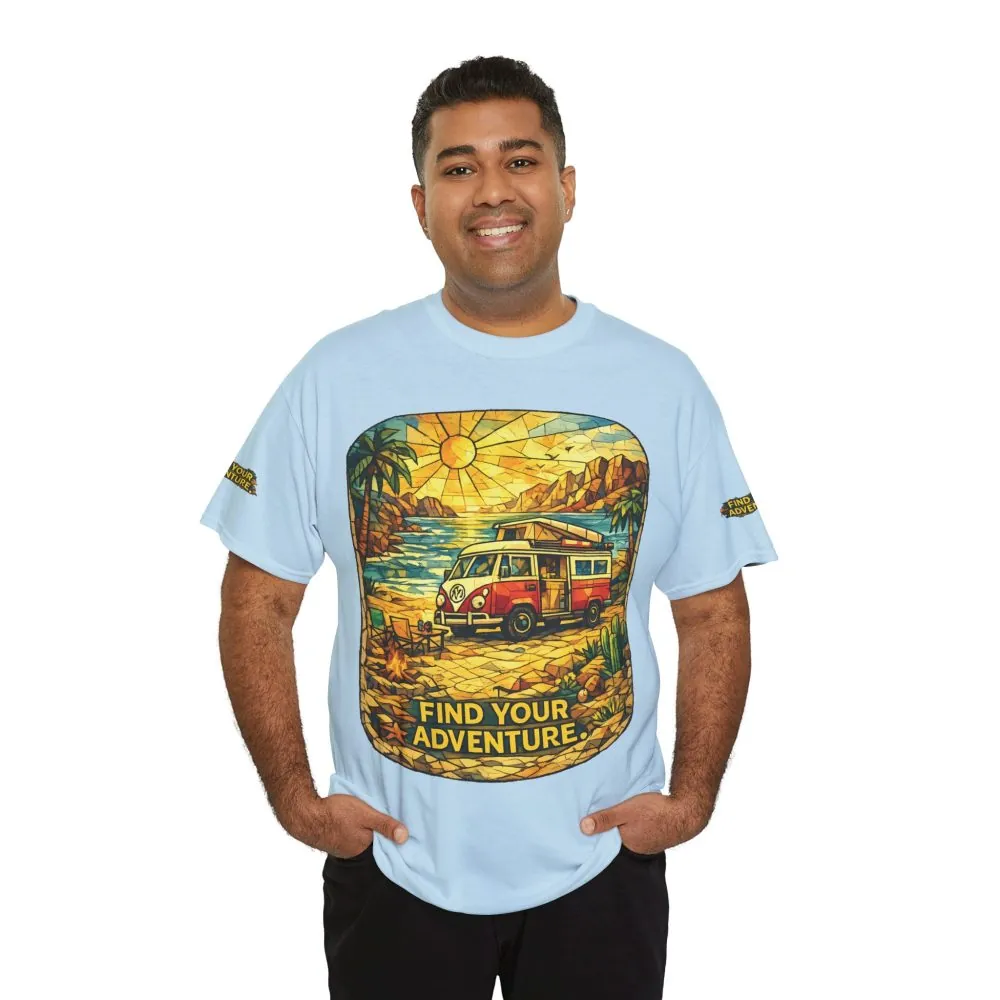 16015290382350713180_2048.jpeg Unisex Heavy Cotton Tee — "Find Your Adventure" Design Cubic-Line