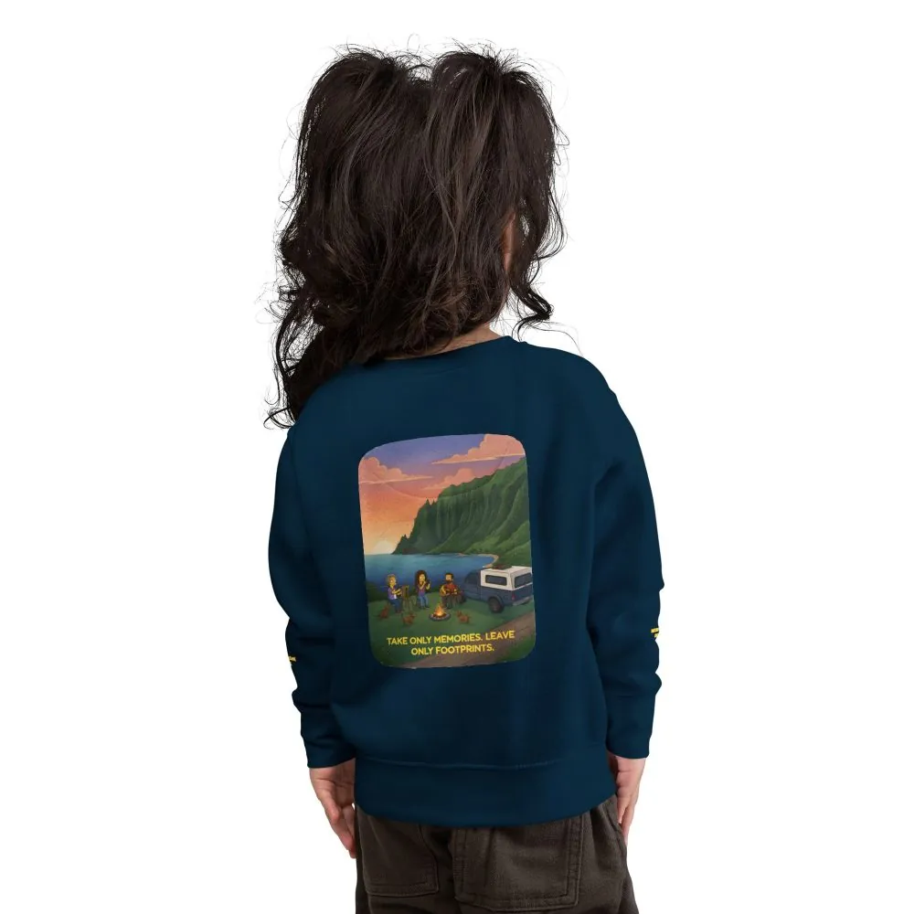 Toddler Sweatshirt - "Take Only Memories-Leave Only Footprints" (Design Sitcom-Line)