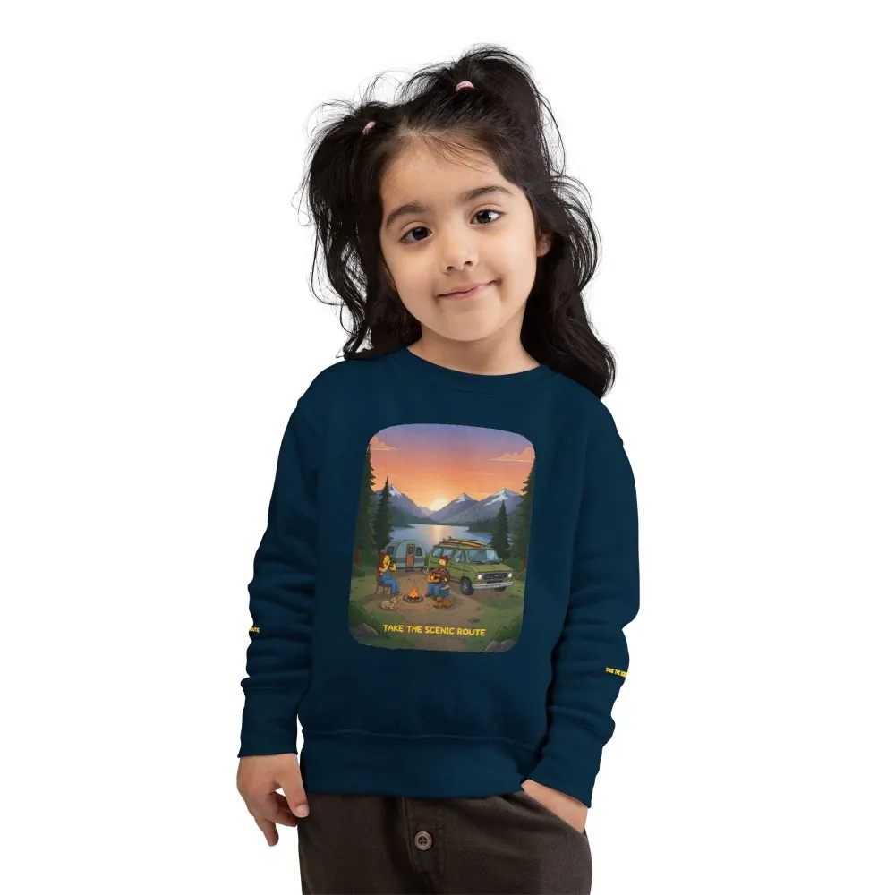 Toddler Sweatshirt - "Take The Scenic Route" (Design Sitcom-Line)