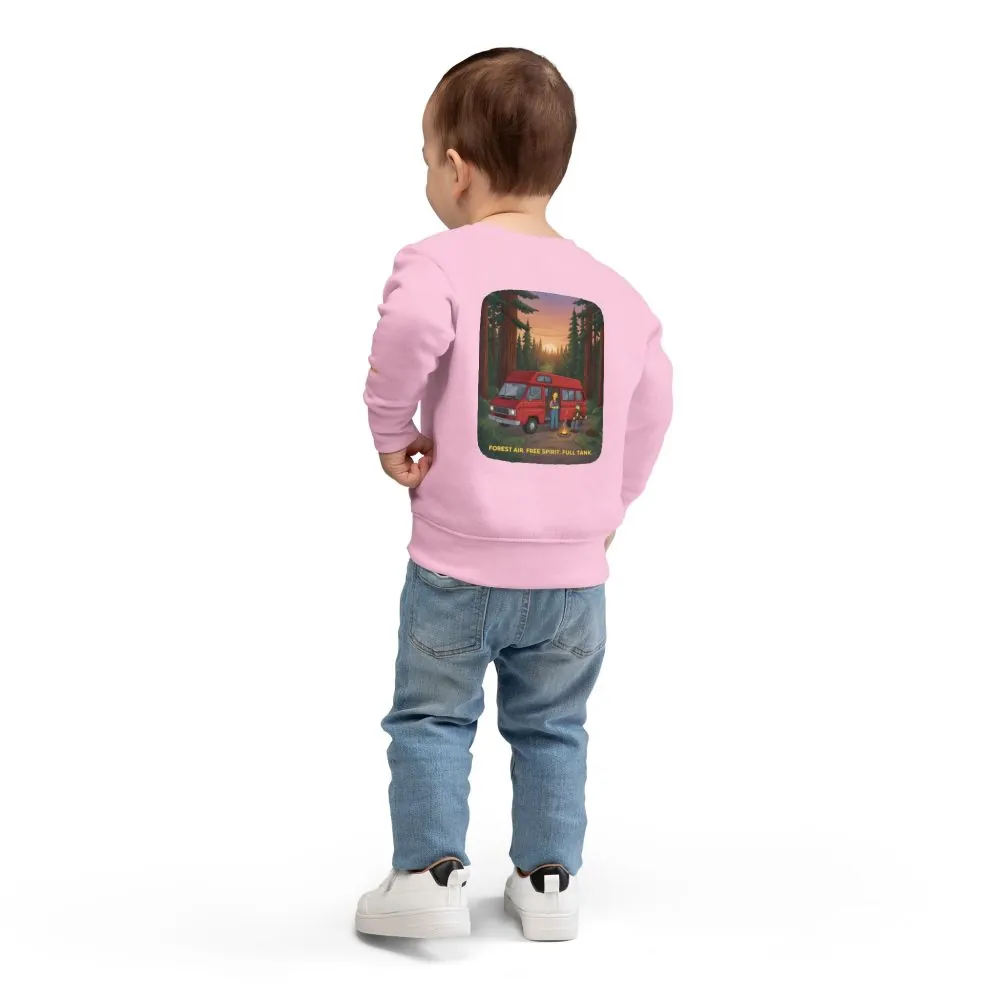 16044919301828744384_2048.jpeg Toddler Sweatshirt - "Forest Air Free Spirit Full Tank" (Design Sitcom-Line)