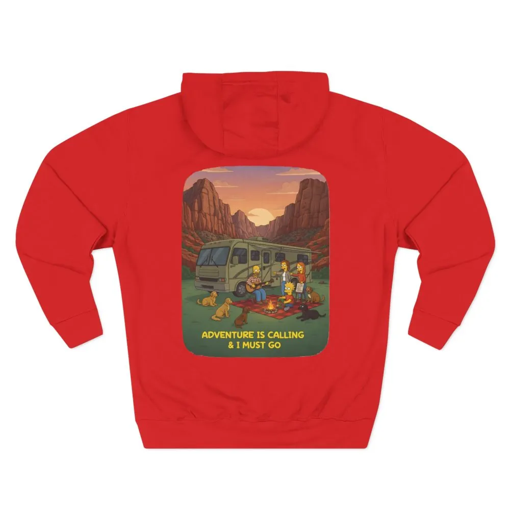 16073943403858733185_2048.jpeg Three-Panel Fleece Hoodie - "Adventure Is Calling-I Must Go" Design Sitcom-Line