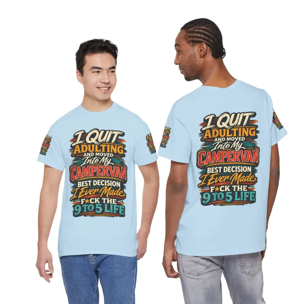 Unisex Heavy Cotton Tee — "I Quit Adulting" Design F**K-Line
