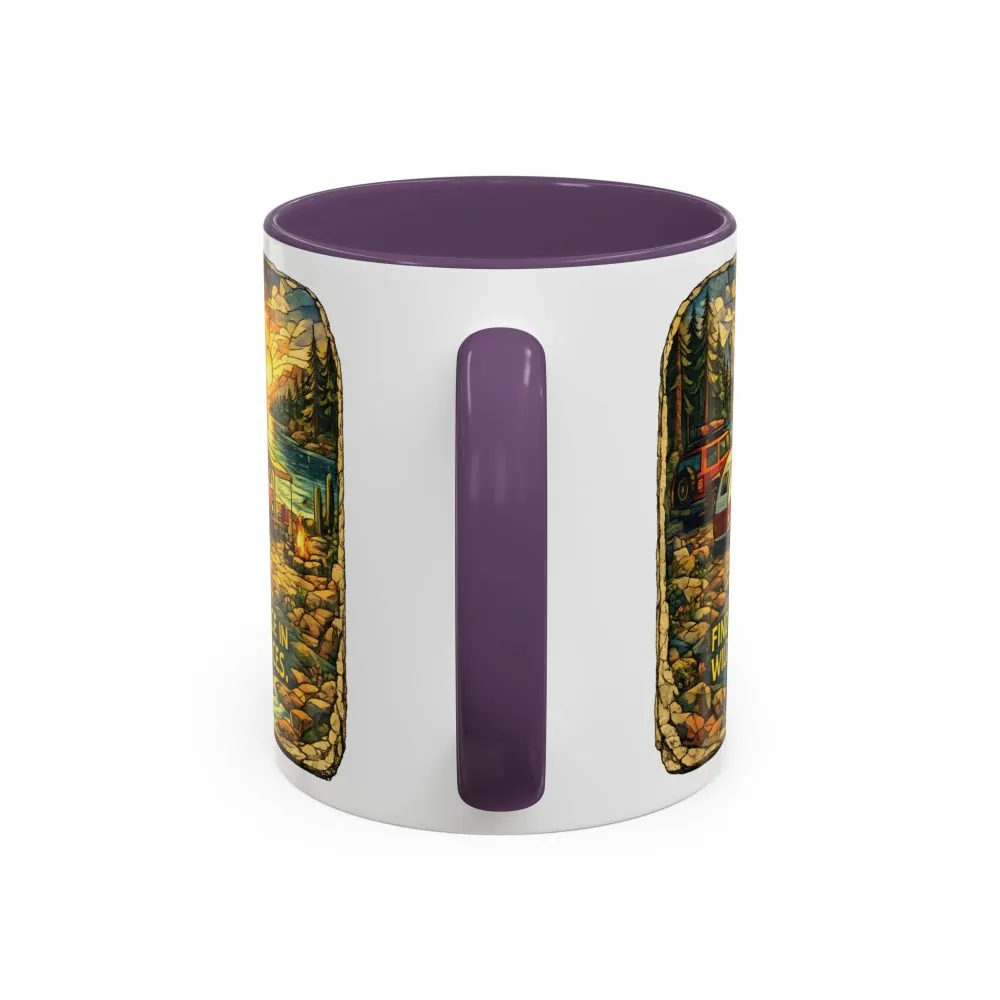 16093197060859982979_2048.jpeg Accent Coffee Mug (11, 15oz) — "Find Peace In Wild Places" Design Cubic-Line