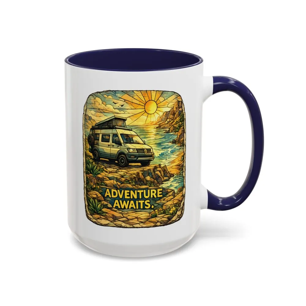 16093762402848341273_2048.jpeg Accent Coffee Mug (11, 15oz) — "Adventure Awaits" Design Cubic-Line