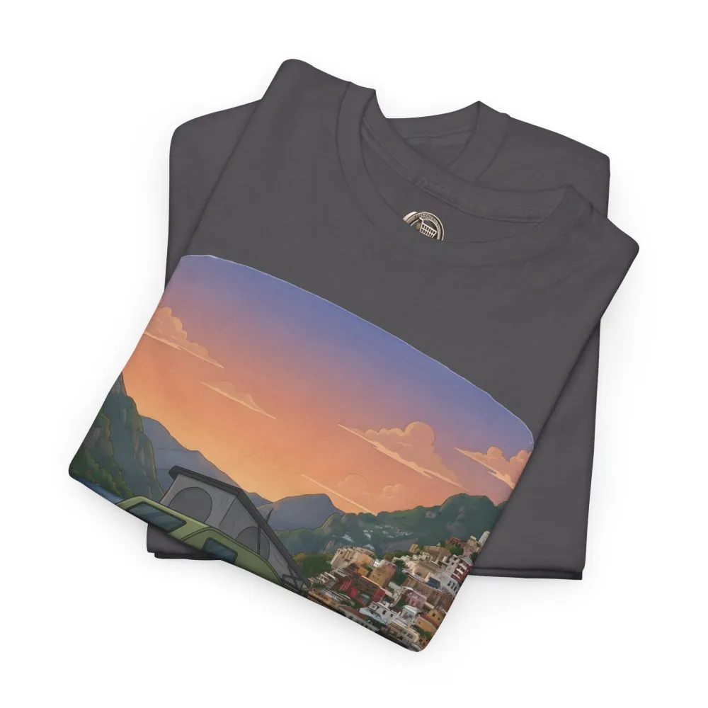 16105189367786321777_2048.jpeg Unisex Heavy Cotton Tee — "Mountain Air And Alpine Adventure" Design Sitcom-Line