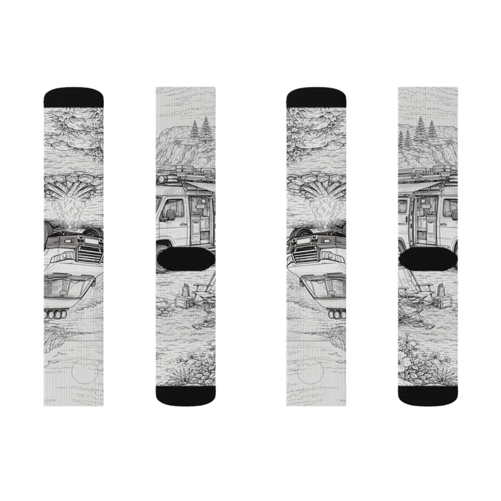 1615410635080617778_2048.jpeg Sublimation Socks — Retro Camper Roadtrip Crew Socks