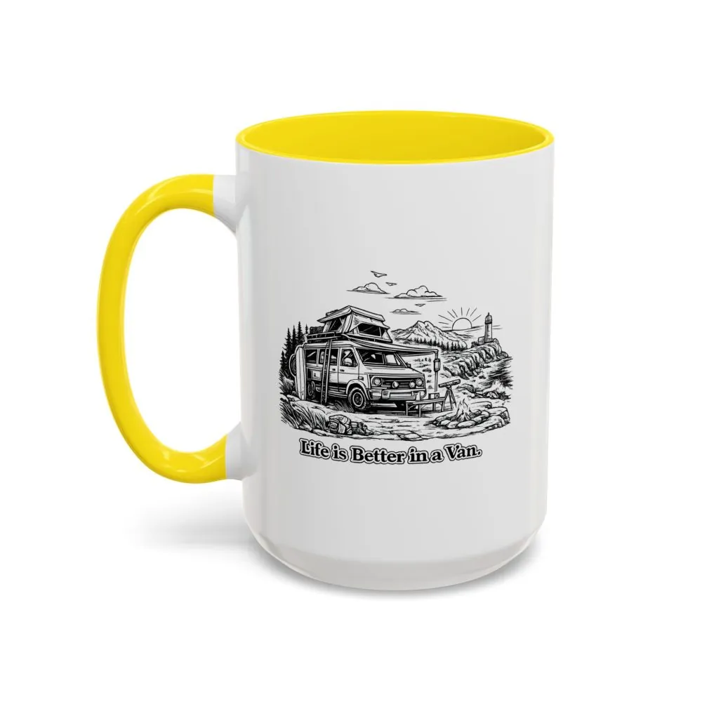 16157744640574837604_2048.jpeg Accent Coffee Mug (11, 15oz) — "Life Is Better In A Van" Design Minimal-Line