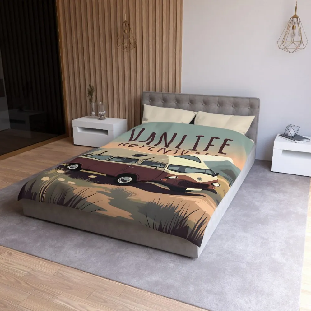 Duvet Cover - 'Vanlife Adventures' Retro Camper Bedding