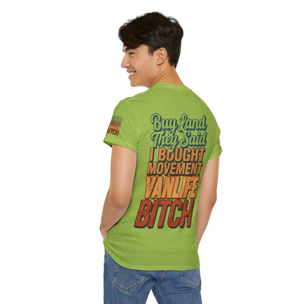 1619455216458010746_2048.jpeg Unisex Heavy Cotton Tee — "Buy Land They Said" Design F**K-Line