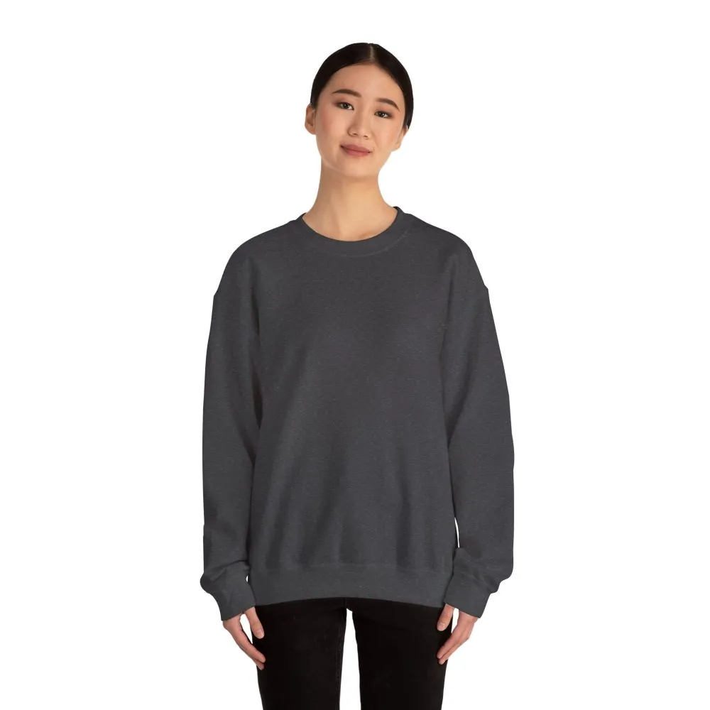 Crewneck Sweatshirt — "Adventure Awaits-Go Where You Feel Most Alive" (Only Back printed) Vintage Camper Van Outdoor Graphic