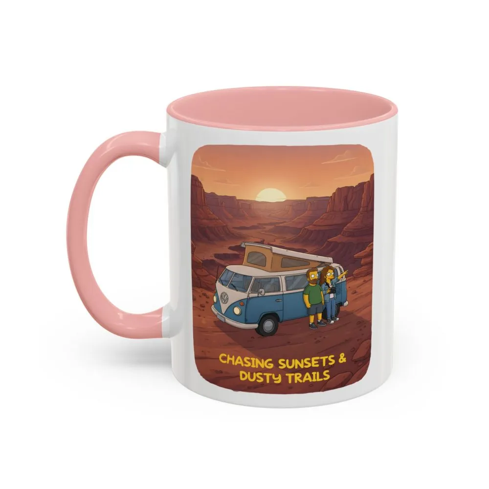 16239672284315097289_2048.jpeg Accent Coffee Mug (11, 15oz) — "Chasing Sunsets And Dusty Trails" Design Sitcom-Line