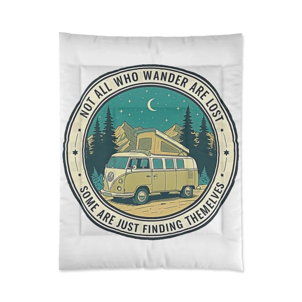 Comforter — “Not All Who Wander Are Lost” Camper Bedding