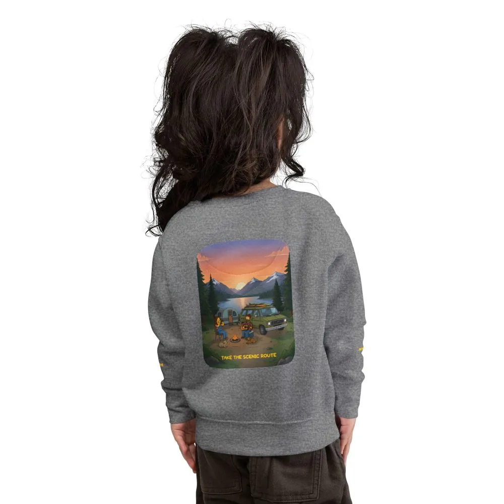 Toddler Sweatshirt - "Take The Scenic Route" (Design Sitcom-Line)