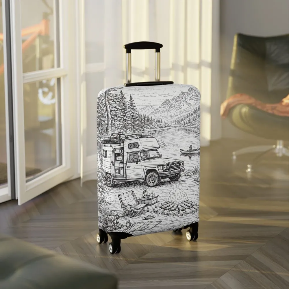 16305119728220969646_2048.jpeg Luggage Cover — Adventure Camper Sketch Travel Suitcase