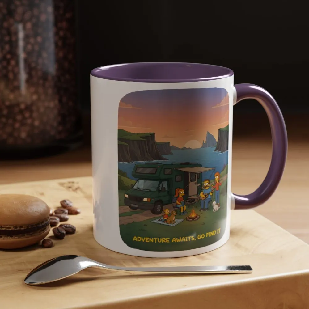 16310799194532978671_2048.jpeg Accent Coffee Mug (11, 15oz) — "Adventure Awaits-Go Find It"" Design Sitcom-Line