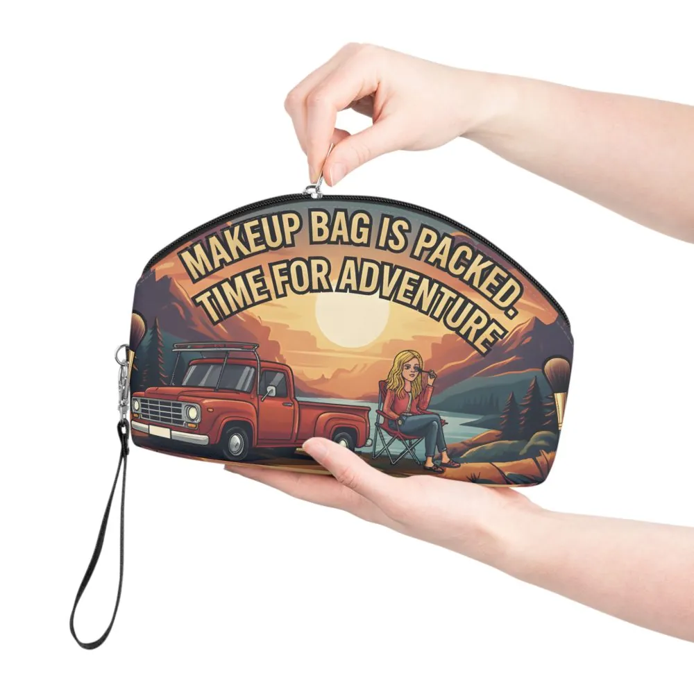 16312491427809262249_2048.jpeg Makeup Bag — "Makeup bag Is Packed-Time For Adventure" campervan quoted