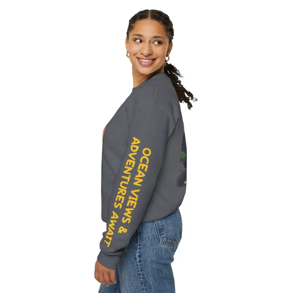 16321172572065967266_2048.jpeg Unisex Heavy Blend™ Crewneck Sweatshirt — "Ocean Views-Adventures Awaits" Design Sitcom-Line