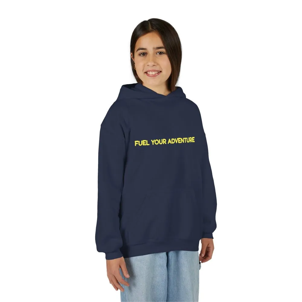 Youth Hoodie(Gildan) – "Fuel Your Adventure" (Design Sitcom-Line)