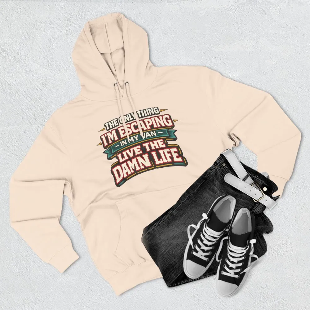 Three-Panel Fleece Hoodie - "The Only Thing I´m Escaping" Design F**K-Line