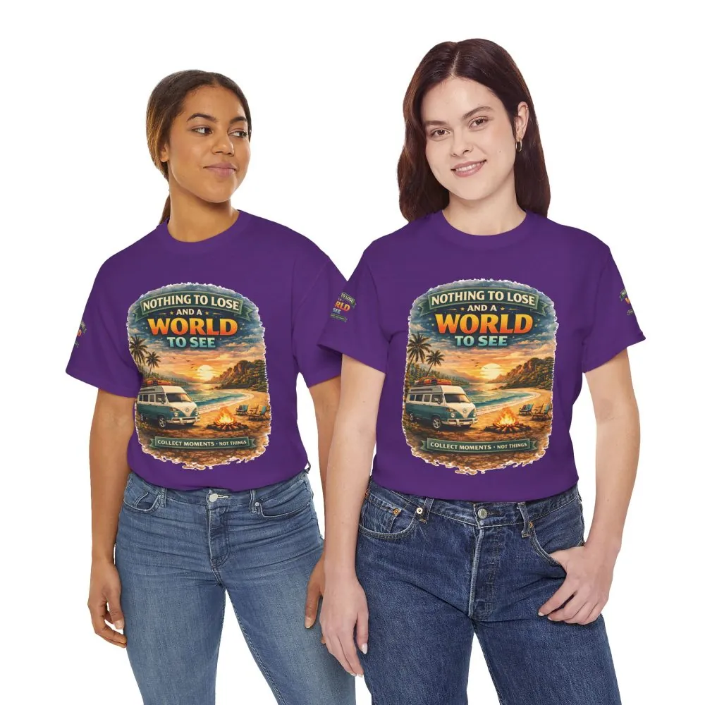 Unisex Heavy Cotton Tee — "Nothing To Lose " Design Scenic-Line