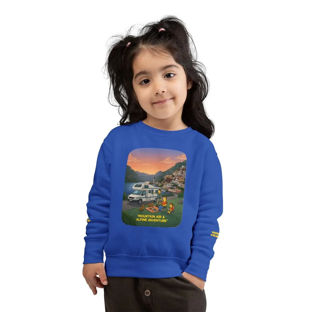 16387857975392381563_2048.jpeg Toddler Sweatshirt - "Mountain Air-Alpine Adventure" (Design Sitcom-Line)