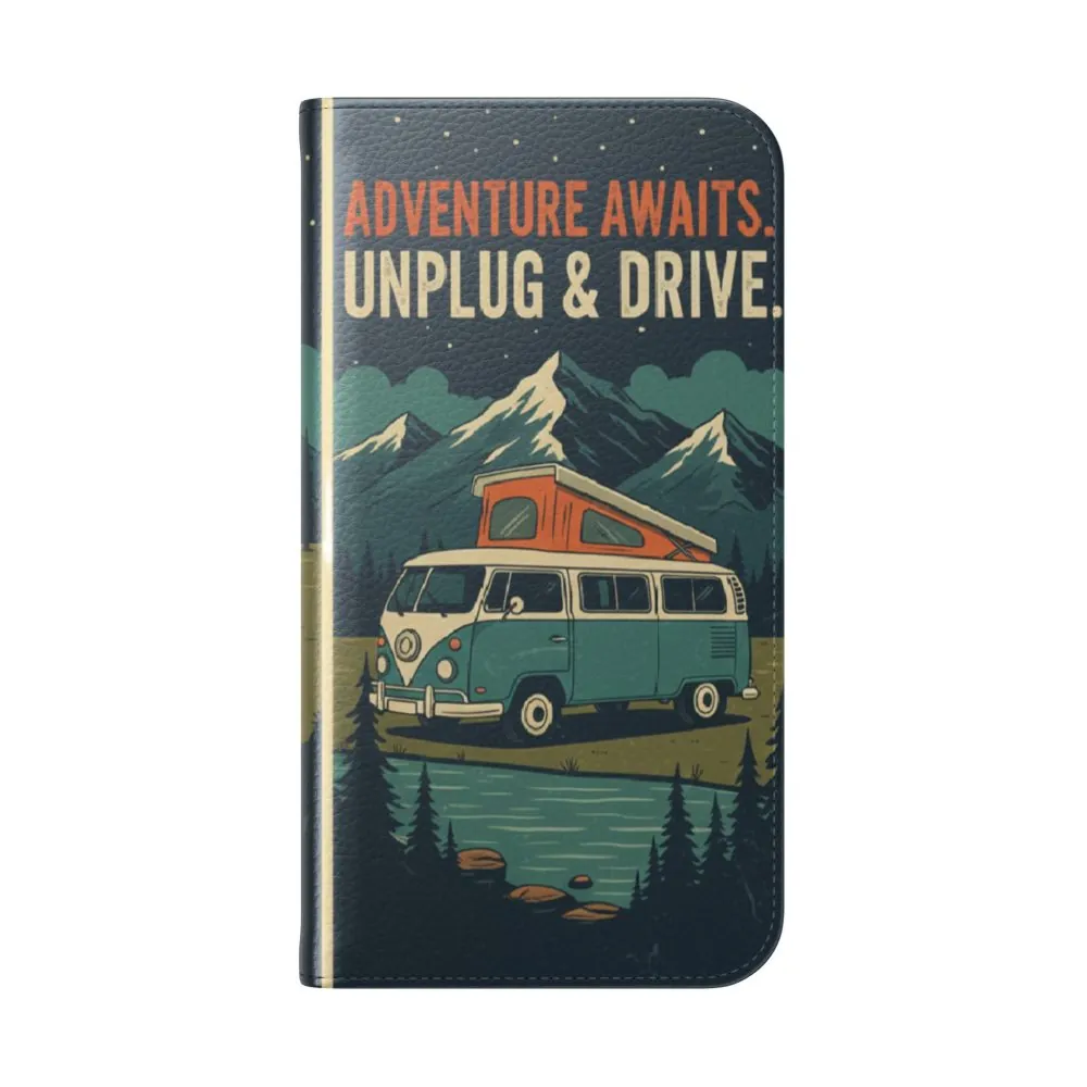 Flip Phone Case — "Fuel Your Journey, Not the Wifi" Wallet Cover