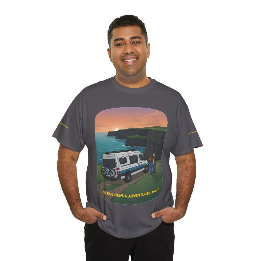 16427650037046440933_2048.jpeg Unisex Heavy Cotton Tee — "Ocean Views-Adventures Awaits" Design Sitcom-Line
