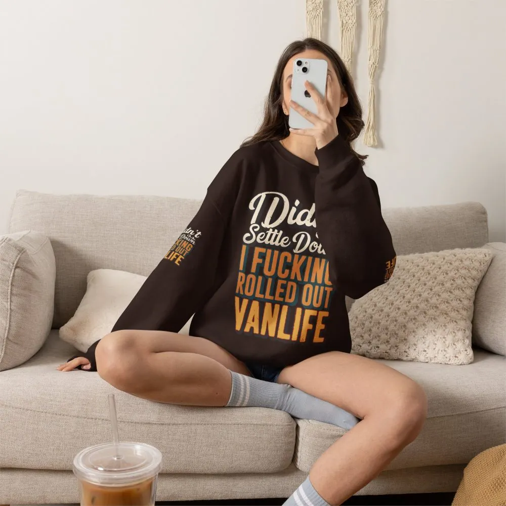 Unisex Heavy Blend™ Crewneck Sweatshirt — "Dind´t Settle Down" Design F**K-Line