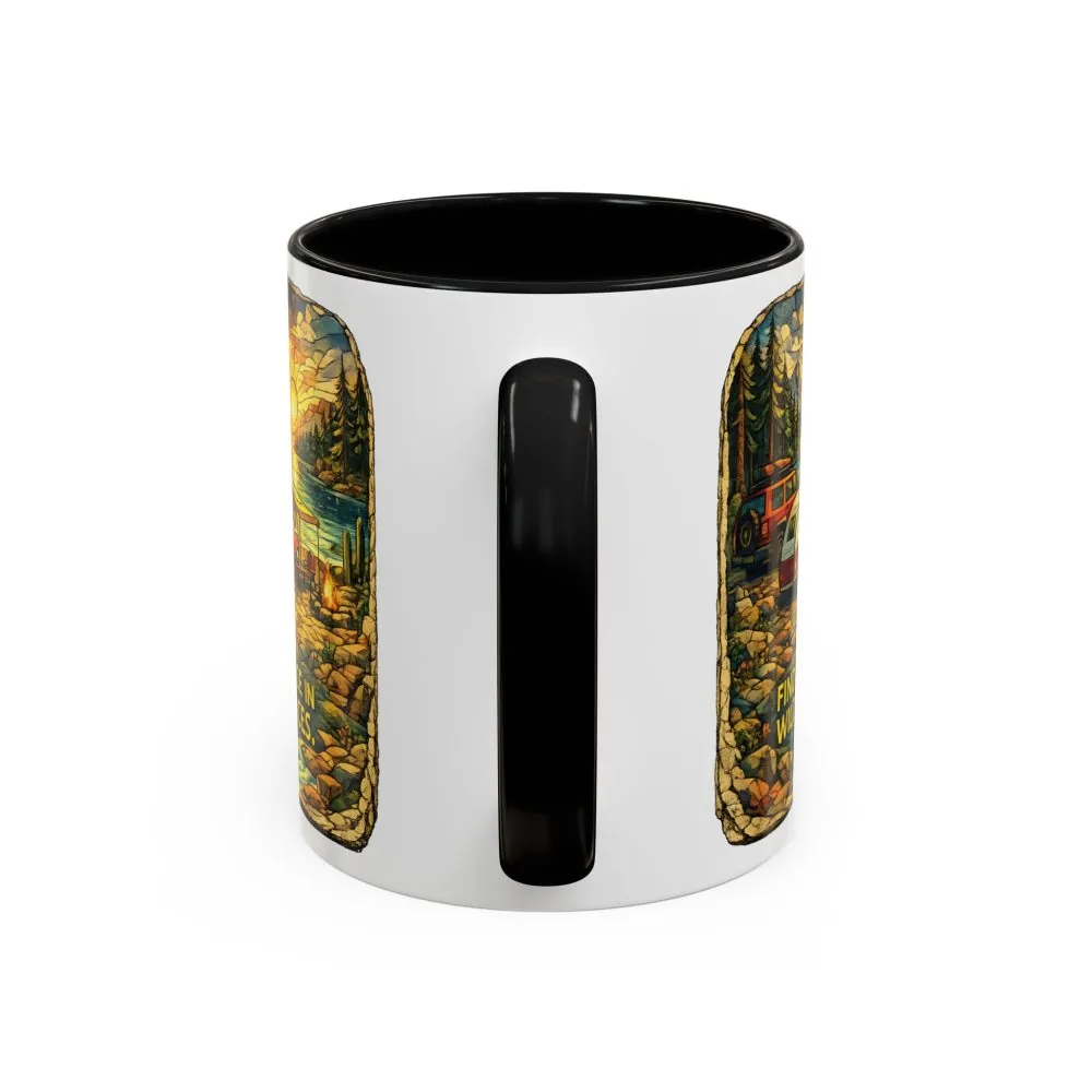 16466471855059121188_2048.jpeg Accent Coffee Mug (11, 15oz) — "Find Peace In Wild Places" Design Cubic-Line