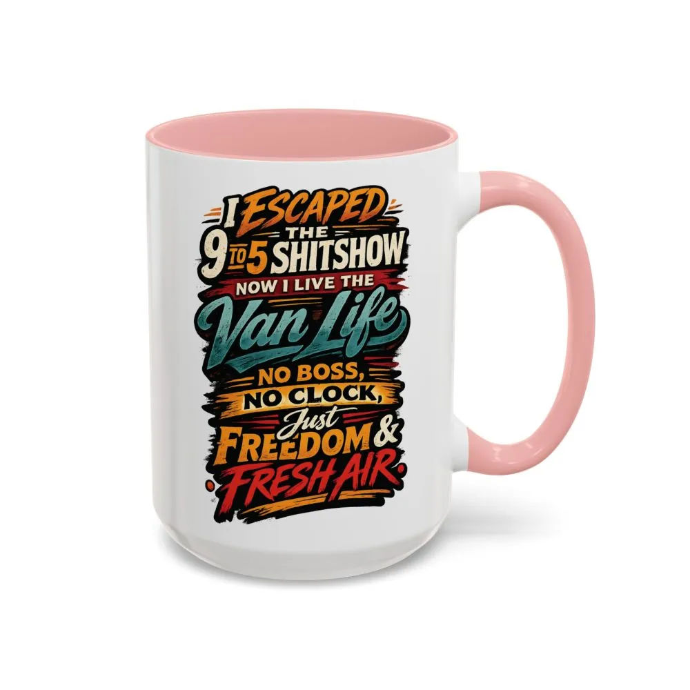 1655614614441320217_2048.jpeg Accent Coffee Mug (11, 15oz) — "I Escaped The 9 To 5" Design F**K-Line