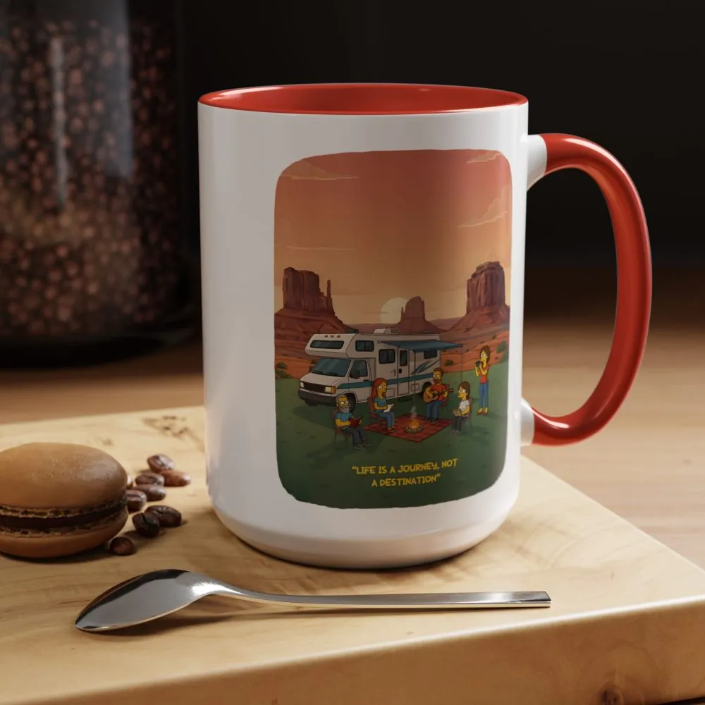 16562619822408839969_2048.jpeg Accent Coffee Mug (11, 15oz) — "Life Is A Journey-Not A Destination" Design Sitcom-Line