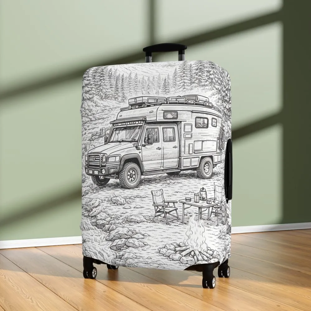 1657746257001114448_2048.jpeg Luggage Cover — Adventure Camper Sketch Travel Suitcase