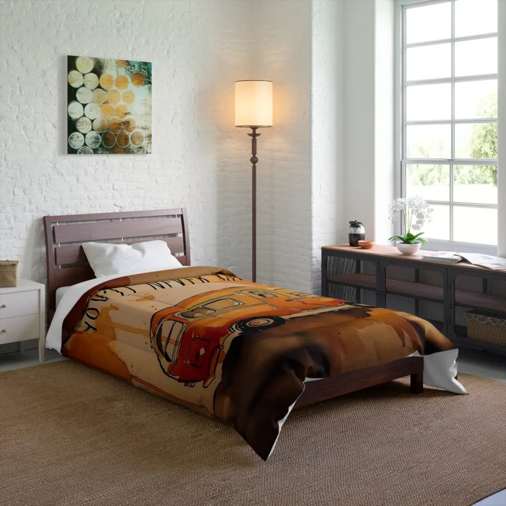 Comforter – "If You Never Go, You'll Never Know" Boho Travel Bedding