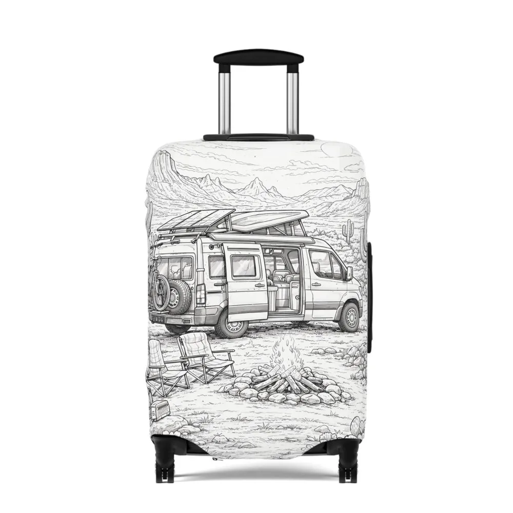 16598437320818081550_2048.jpeg Luggage Cover — Adventure Camper Sketch Travel Suitcase