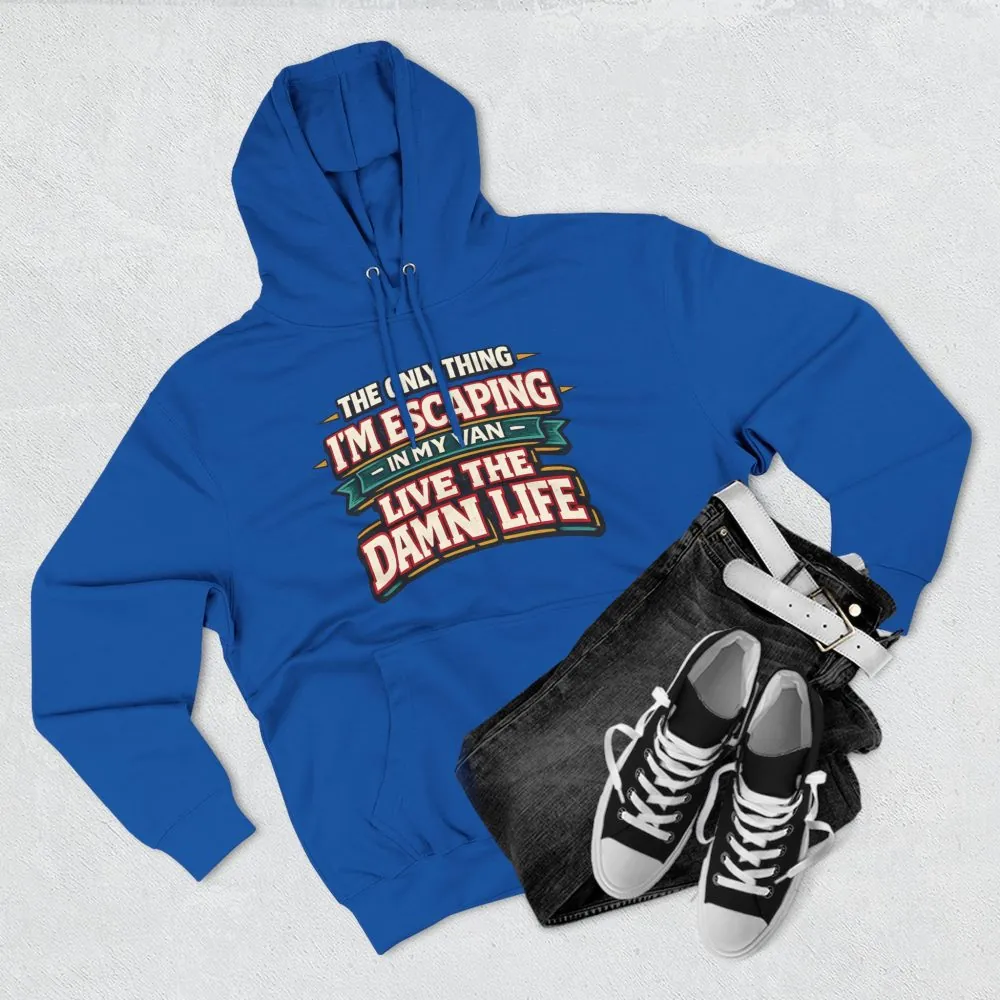 Three-Panel Fleece Hoodie - "The Only Thing I´m Escaping" Design F**K-Line