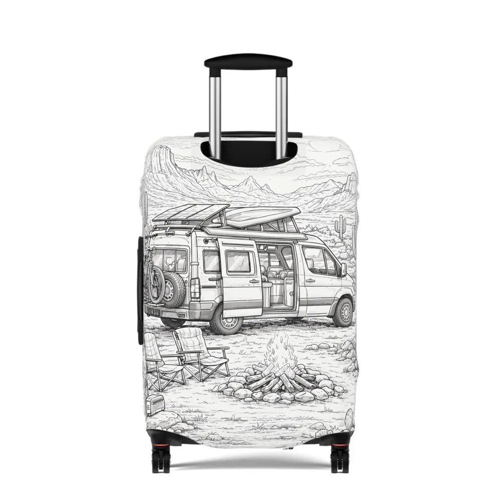 16637415863695315858_2048.jpeg Luggage Cover — Adventure Camper Sketch Travel Suitcase