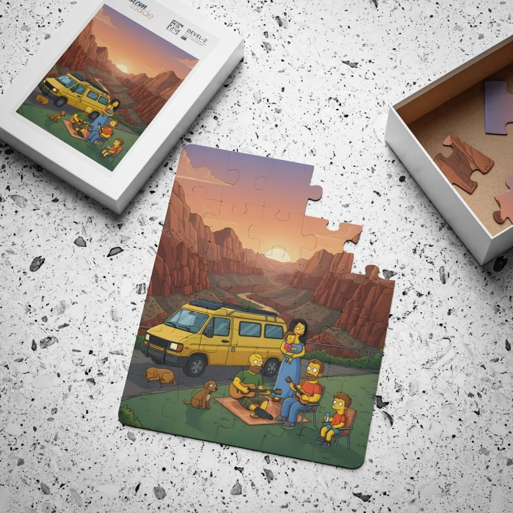 Kids' 30‑Piece Camping Puzzle — Family Camper Road Trip