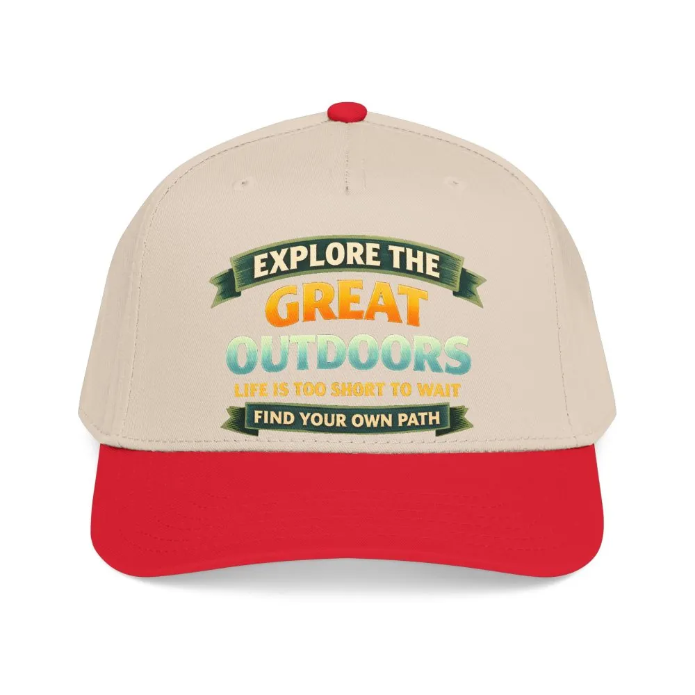 Baseball Cap - "Explore The Great Outdoors" Design Scenic-Line