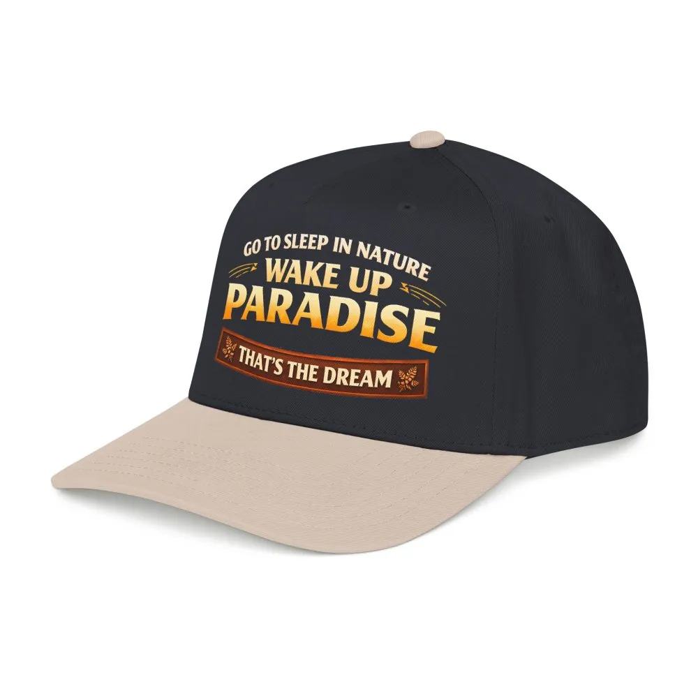 16716840297999636294_2048.jpeg Baseball Cap - "Go sleep Nature-Wake Up Paradise" Design Scenic-Line