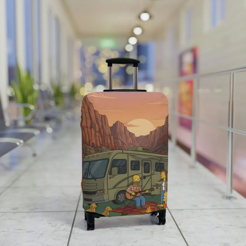 16718285547429734816_2048.jpeg Luggage Cover — Adventure Camper Sketch Travel Suitcase(Design Sitcom-Line)