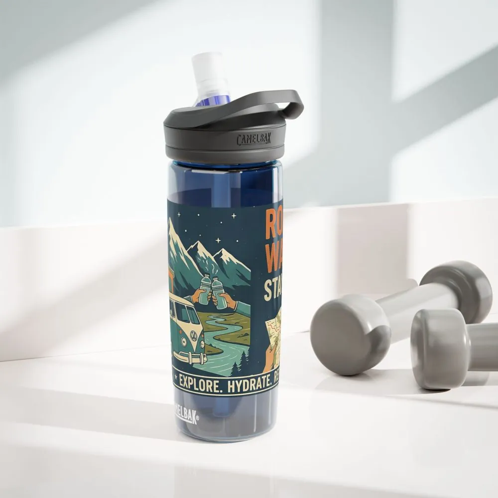 Water Bottle — CamelBak Eddy 20/25oz, "Road. Water. Stay Wild."