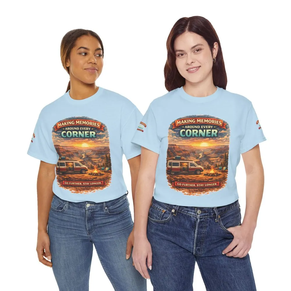 Unisex Heavy Cotton Tee — "Making Memories" Design Scenic-Line