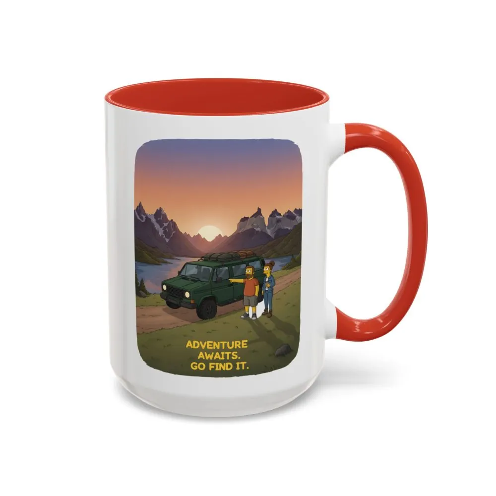 16744516141947476128_2048.jpeg Accent Coffee Mug (11, 15oz) — "Adventure Awaits-Go Find It" Design Sitcom-Line
