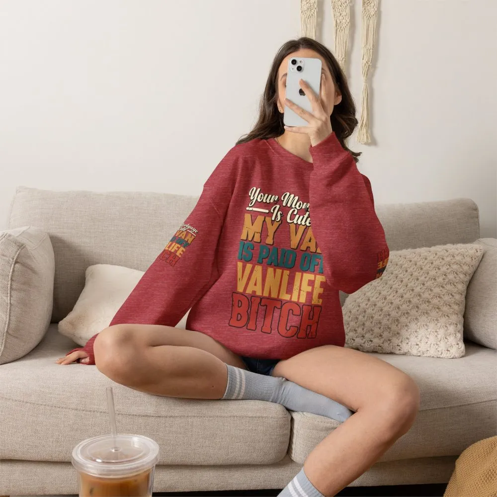 Unisex Heavy Blend™ Crewneck Sweatshirt — "Your Mortgage Is Cute" Design F**K-Line