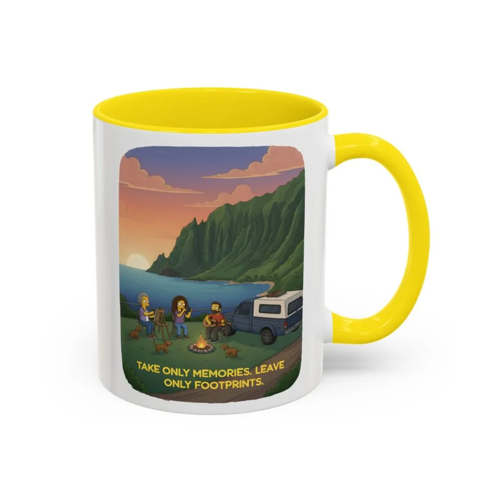 16774067001520770431_2048.jpeg Accent Coffee Mug (11, 15oz) — "Take Only Memories-Leave Only Footprints" Design Sitcom-Line
