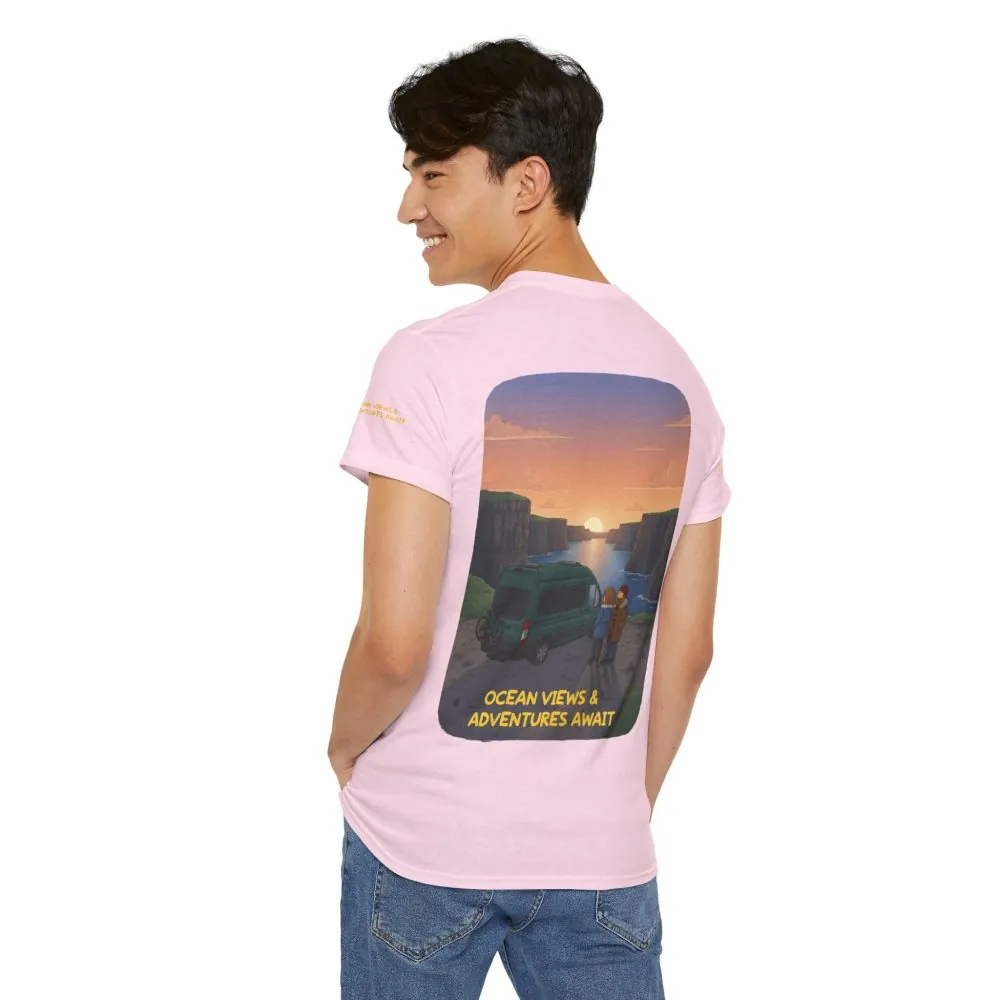 16778129147686832827_2048.jpeg Unisex Heavy Cotton Tee — "Ocean Views-Adventures Awaits" Design Sitcom-Line