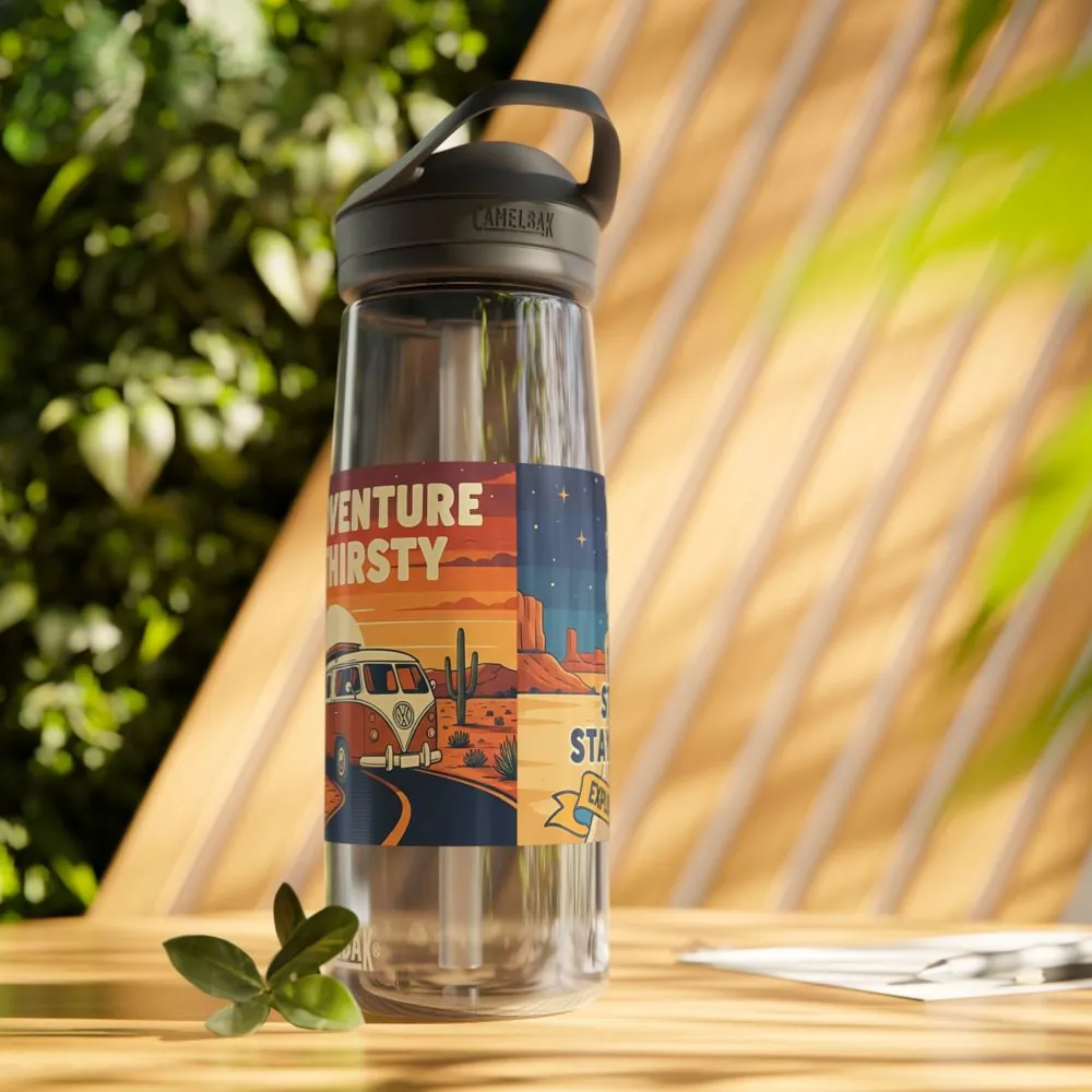 Water Bottle CamelBak  — "Adventure Is Thirsty "20oz/25oz Travel Bottle with Retro Road Trip Design